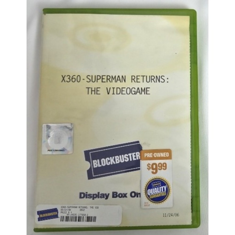 Superman Returns (Xbox 360) - BLOCKBUSTER RENTAL CASE - TESTED
